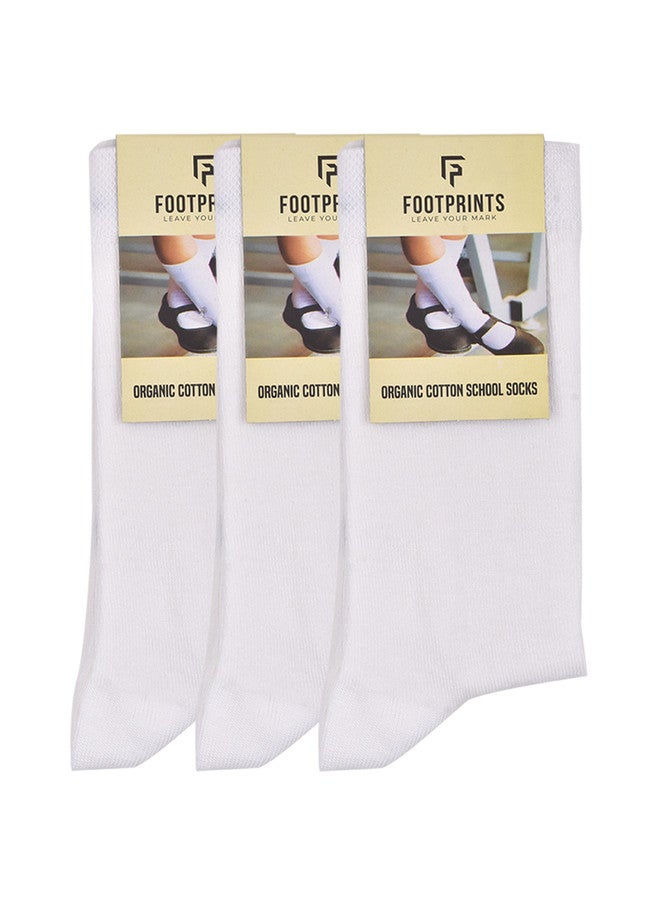FOOTPRINTS FOOTPRINT Kids Organic Cotton School Socks - 3 Pairs Calf Length - Image 1